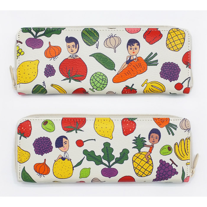 Aurore frutas zip around pencil pouch
