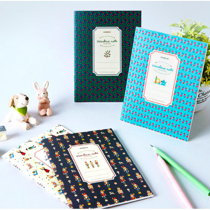 Scandinavia pattern lined notebook small