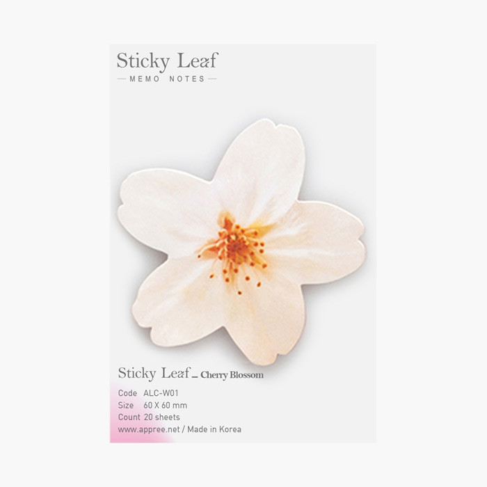 Cherry blossom white sticky memo notes Small
