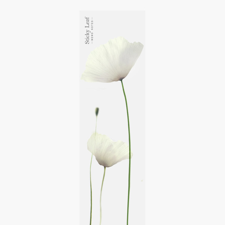 Appree White poppy sticky memo notes