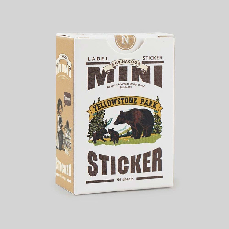 Nacoo Vintage Mini Label Sticker Pack