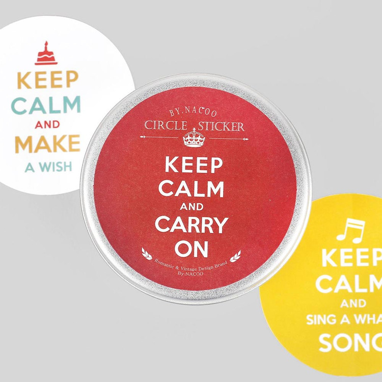 Nacoo Carry On Circle Sticker Pack with Tin Case