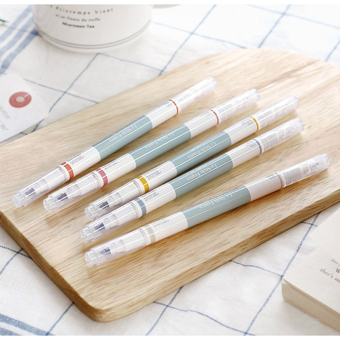 Retro colors double ended highlighter chisel/fine point 