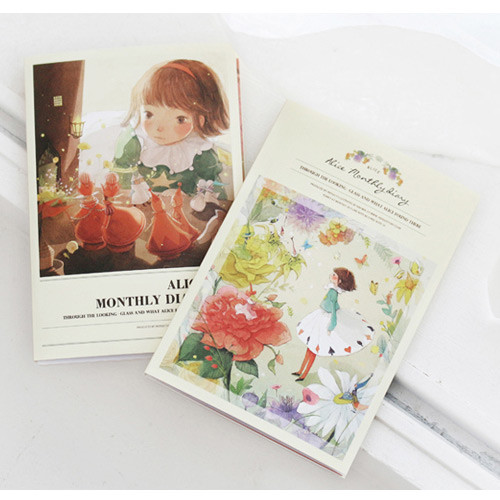 Indigo Alice illustration undated monthly diary