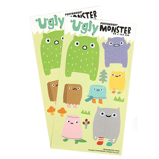 Ugly monster deco paper sticker