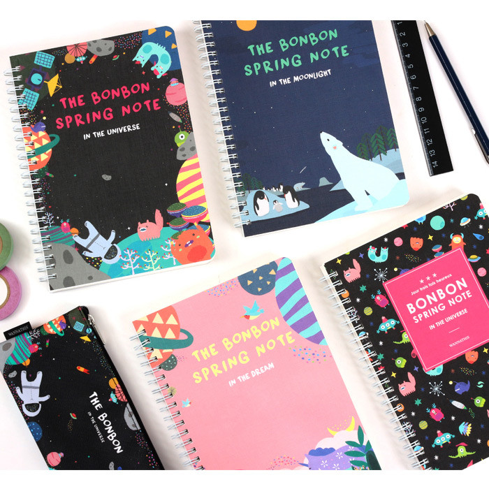 Bon Bon wirebound lined notebook