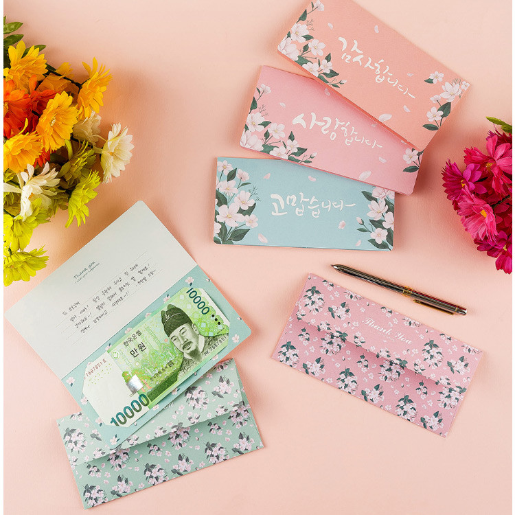 Blooming money card and envelope set 