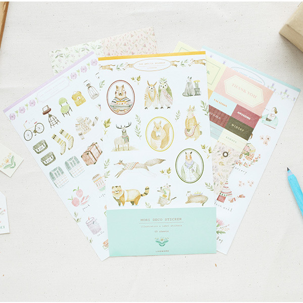 Mori illustration deco sticker set