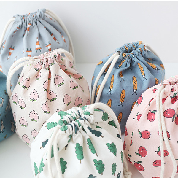 Jam Jam pattern drawstring pouch