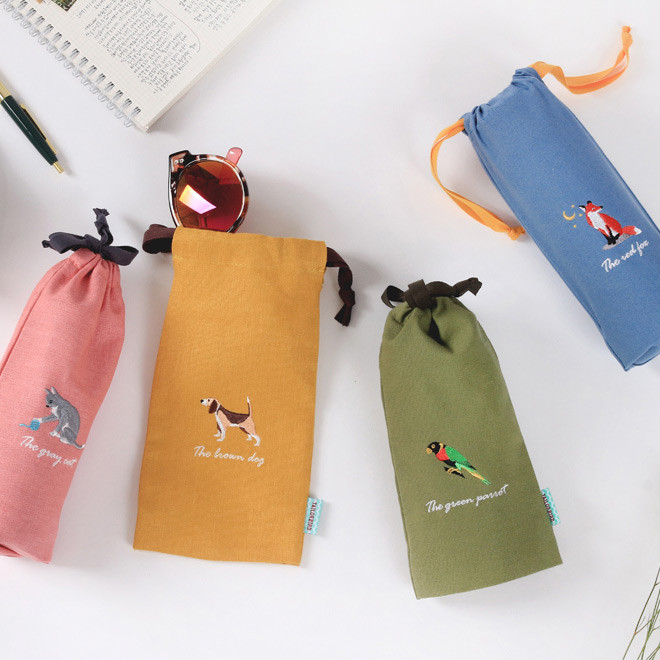Tailorbird animal long drawstring pouch