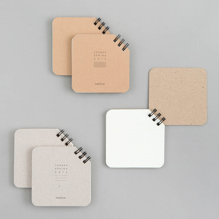 Corner mini spiral lined/grid notebook