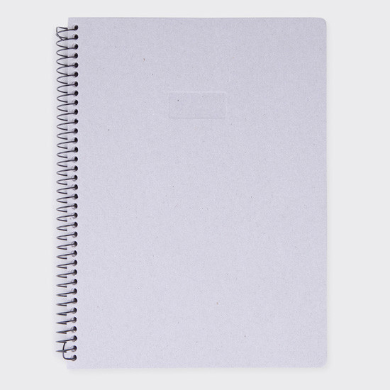 Mellow gray spiral lined notebook