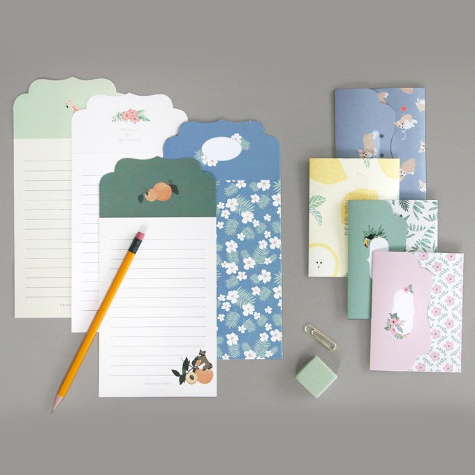 From letter paper and envelope set