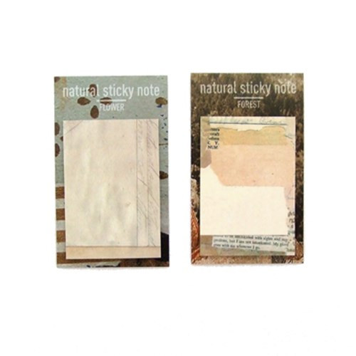  Natural sticky memo notes set