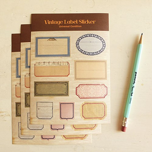 UNIVERSAL CONDITION Vintage Label Deco Sticker Set