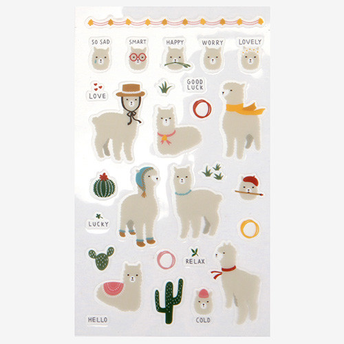 Daily transparent sticker - Alpaca