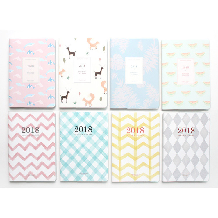 2018 Spring come pattern dated monthly planner