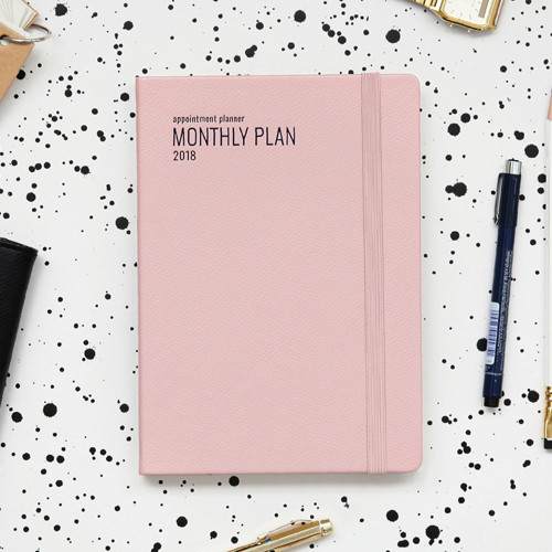 2018 Appointment A5 dated monthly planner agenda 