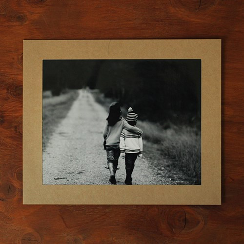 Square 8X10 Kraft paper photo frame with envelope