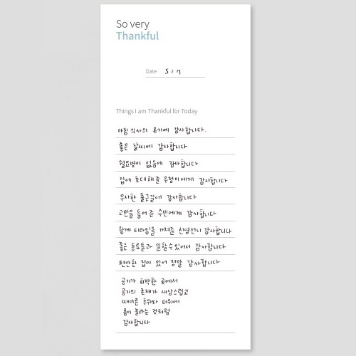 Gungmangzeung The Memo so very thankful diary memo notepad