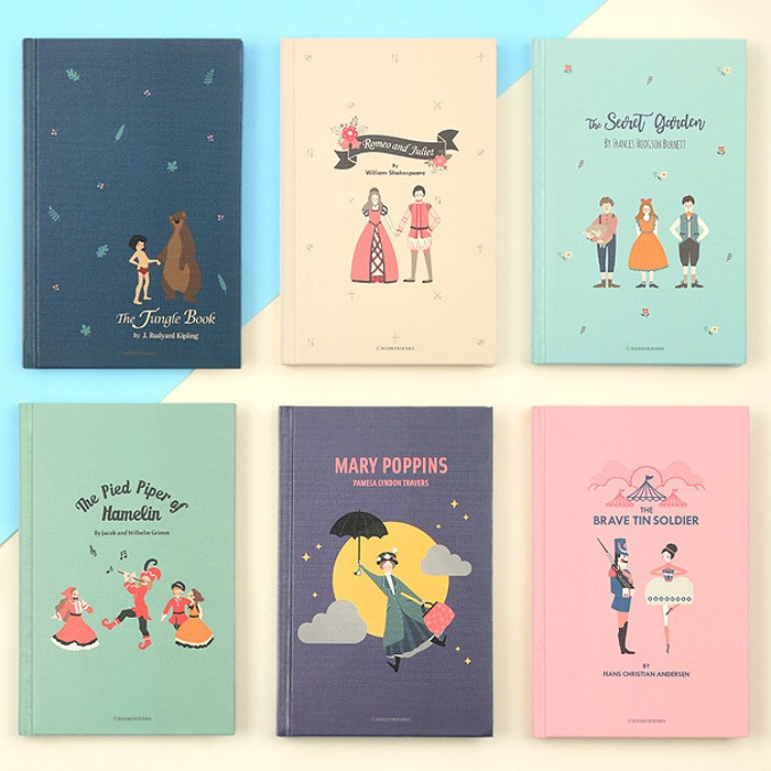 Bookfriends World literature hardcover lined notebook