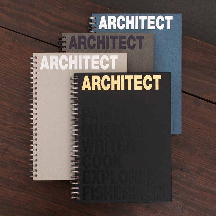 Architect spiral drawing notebook