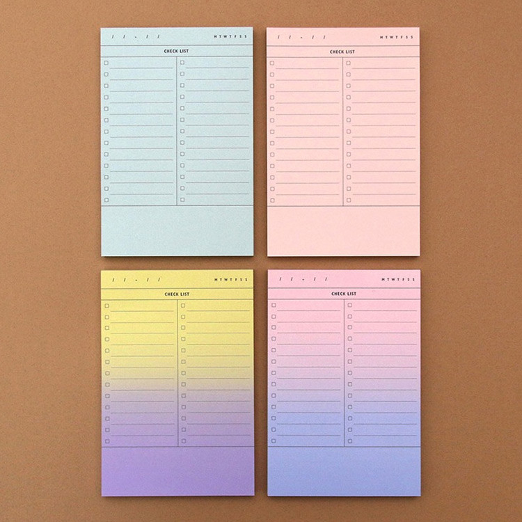 Checklist plan memo notepad