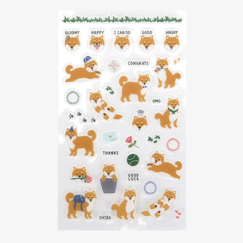 Daily transparent sticker - Shiba Inu