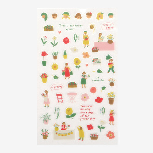 Daily transparent sticker - Flower shop