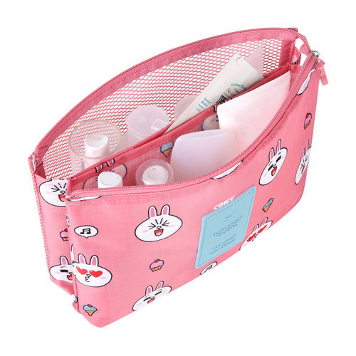 Line friends travel mesh large pocket pouch