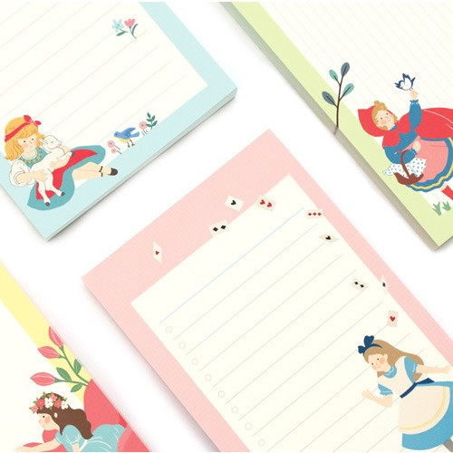 Bookfriends World literature illustration memo writing notepad
