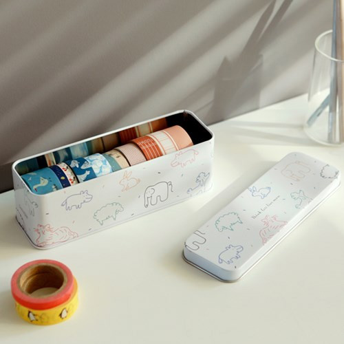 Dailylike Doodling metal rectangular tin case box