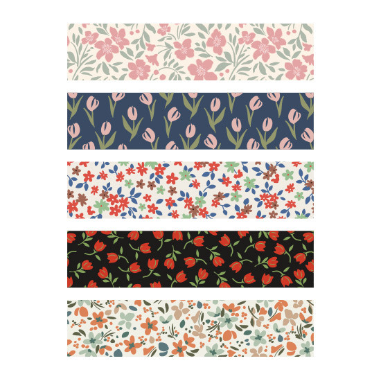 Dailylike Vintage flower masking seal paper deco sticker 4 sheets set