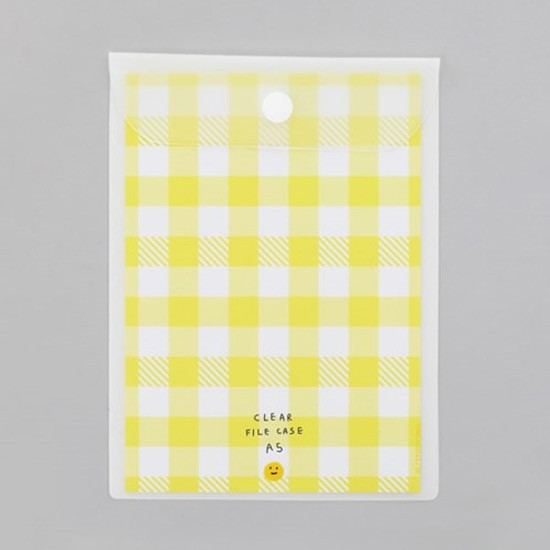 2NUL Smile A5 size clear snap file folder case pouch