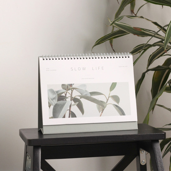 Dash and Dot 2020 Slow life wirebound desk calendar