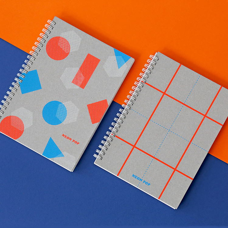 Indigo Neon pop spiral bound dateless weekly planner