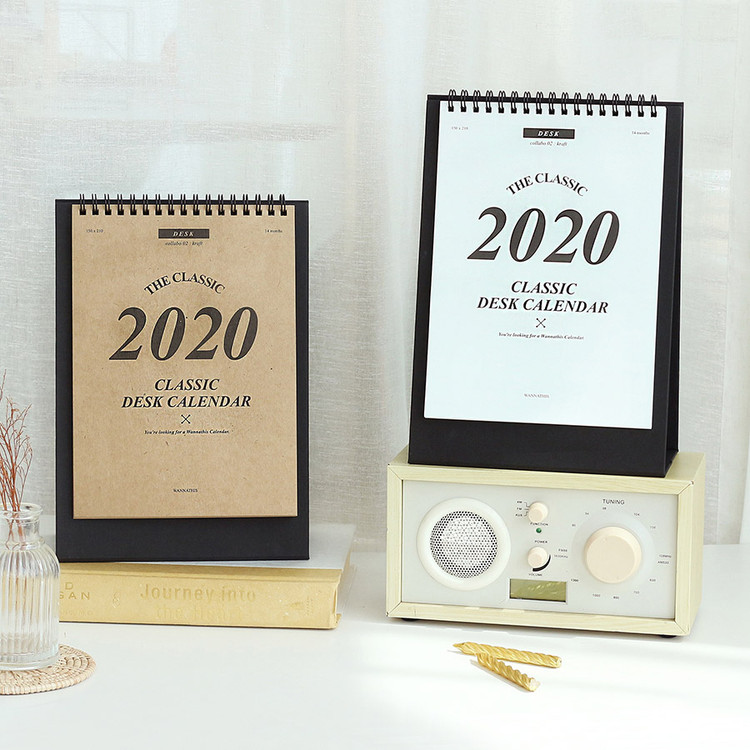 Wanna This 2020 Classic stand up desk flip calendar