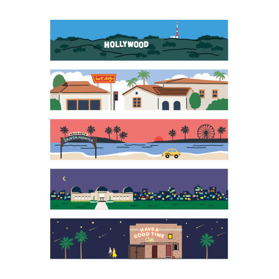 Dailylike Los Angeles masking seal paper deco sticker set
