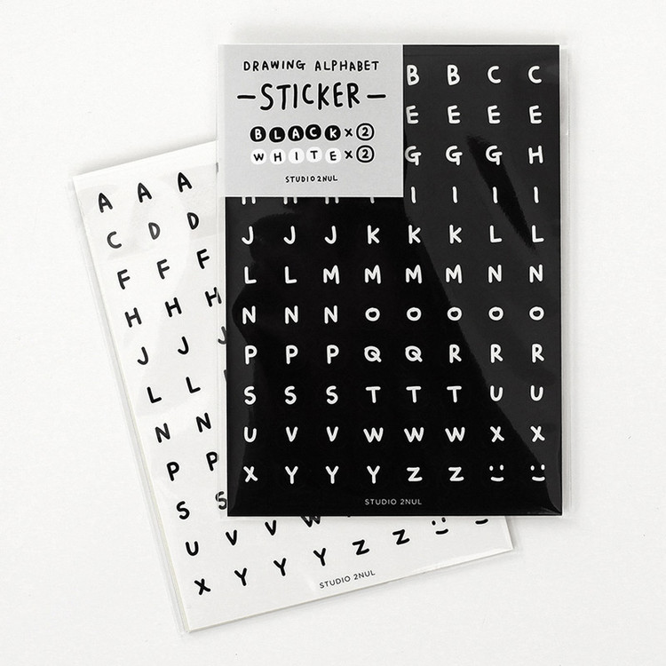 2NUL Drawing alphabet sticker set
