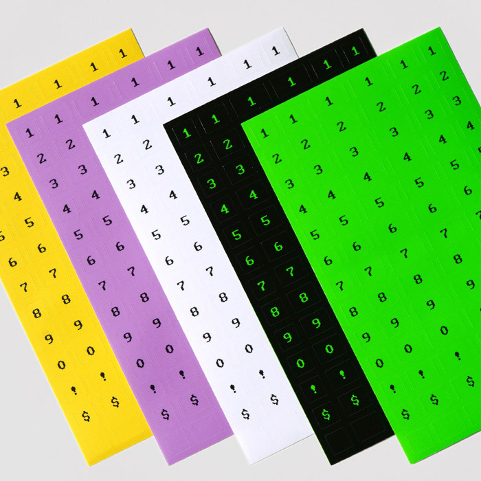 After The Rain 8-bit number paper sticker set