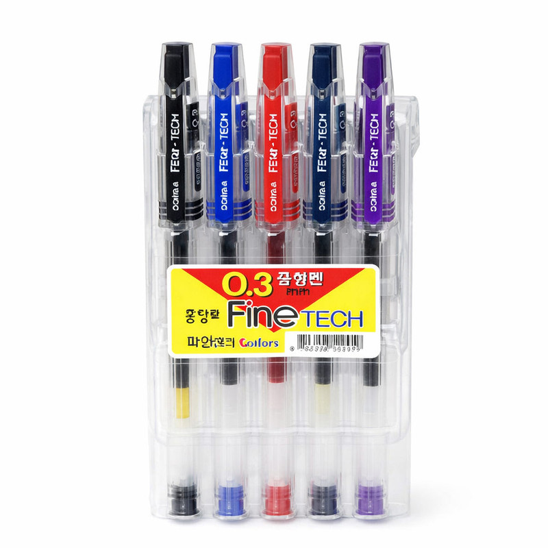 Fine Tech 0.3mm 5-Color Gel Pen Set