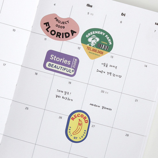 Usage example - GMZ Fruit and removable sticker pack