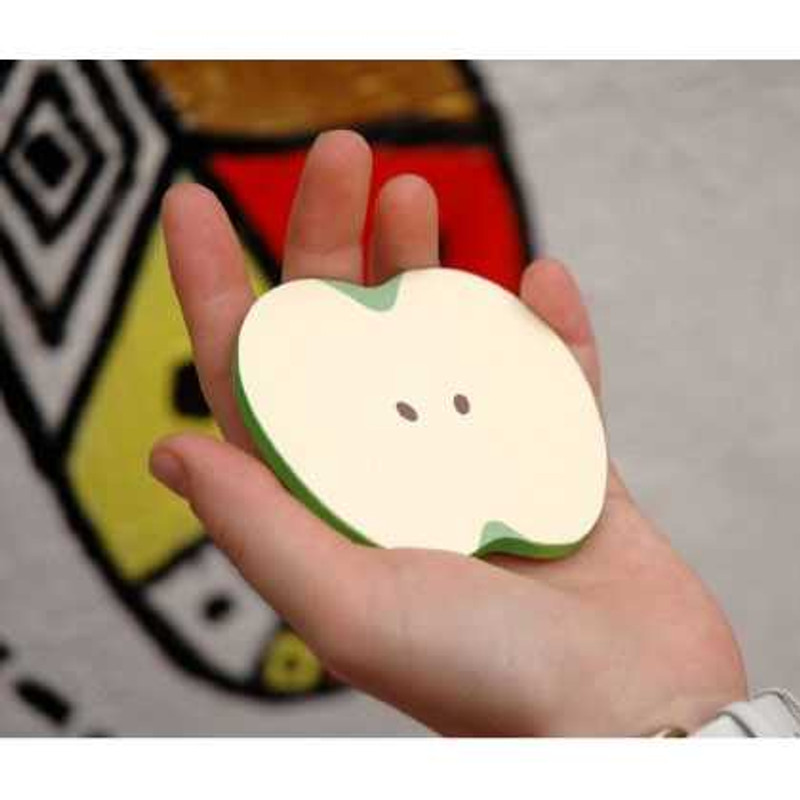 WM Apple slice sticky memo notes - red, green