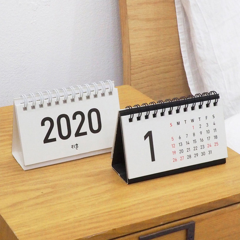 Usage example - Rihoon 2020 Under monitor small monthly desk calendar