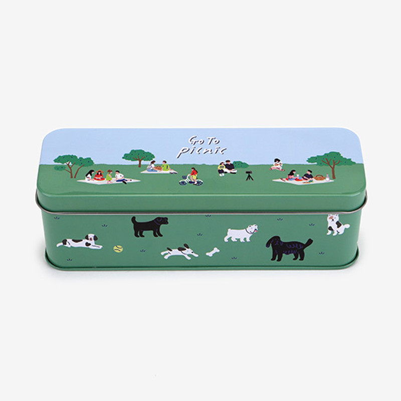 Comes with a tin case box - Dailylike Go to picnic 10 masking tapes set with tin case