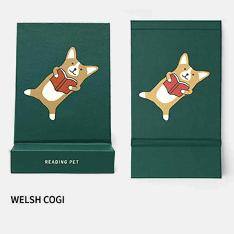 Welsh Corgi - Bookfriends Reading pet magnetic smart stand holder