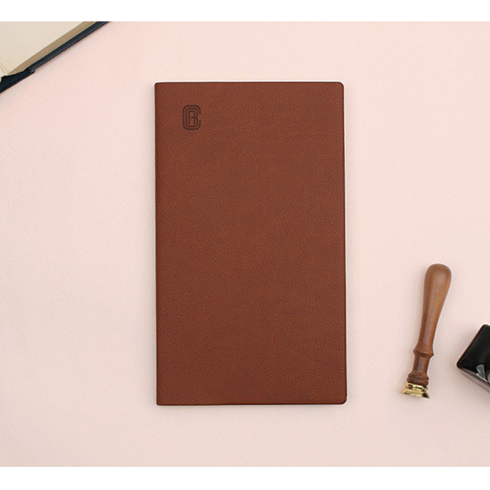 Brown - Bookfriends ABC small grid notebook