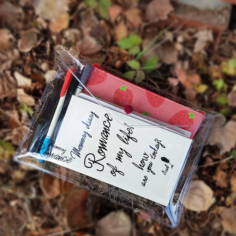 ICIEL Memory romance clear PVC diary planner pouch ICIEL Memory romance clear PVC diary planner pouch