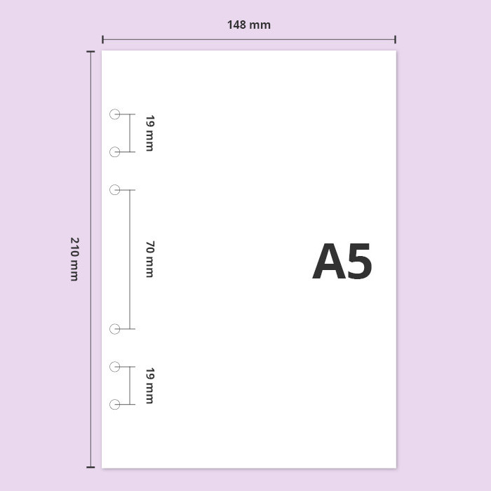 A5 size - Second Mansion Collage A5 6-ring dateless weekly diary