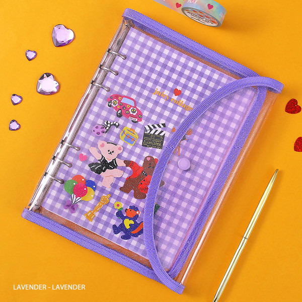 Lavender-Lavender - Second Mansion Collage A5 6-ring dateless weekly diary